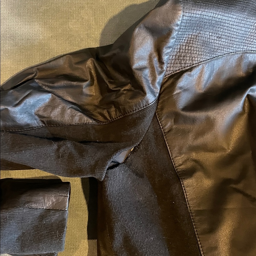 Bagatelle Drape Leather Jacket with Asymmetrical Closure - Picture 12 of 12